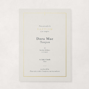 Luxury Gold Foil Religious Scalloped Cross Baptism