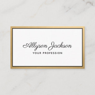 Luxury Gold Foil Script Business Card