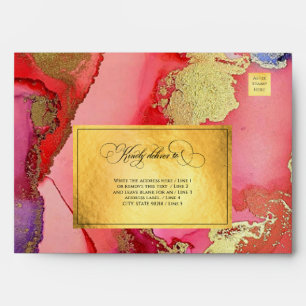 Luxury Gold Foil Wedding Envelope