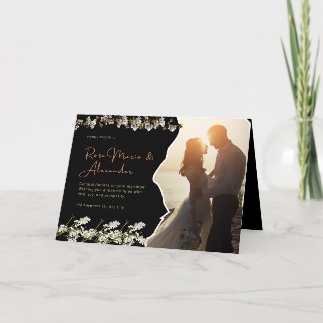 Luxury Gold Foil Wedding Invitation (Front)