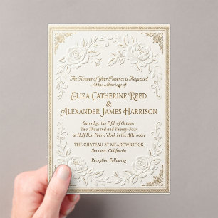 Luxury Gold Foil Wedding Invitation Template
