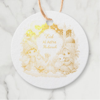 Luxury Gold Foil Whimsical Eid Aldha Mubarak Favour Tags