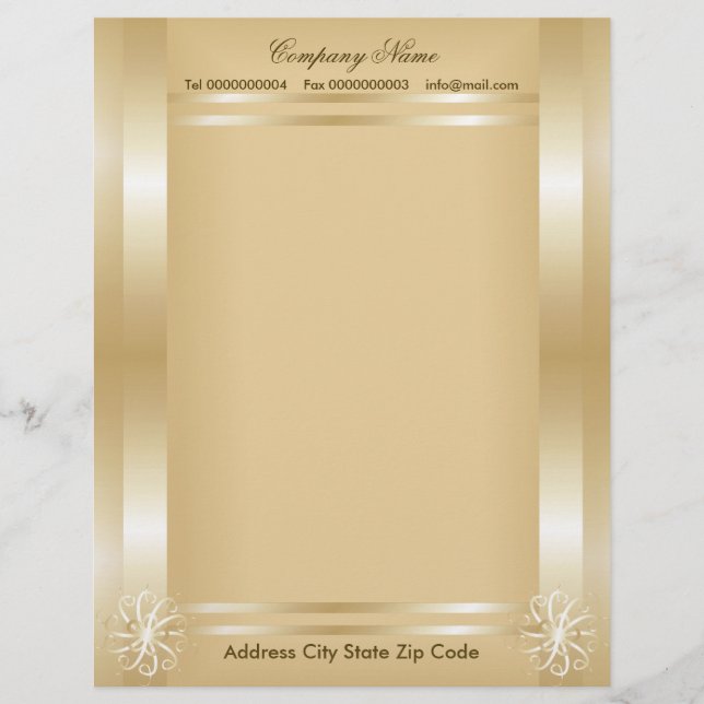 Luxury Gold Frame Letterhead (Front)