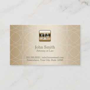 Luxury Gold Geo Patterns Attorney Business Card