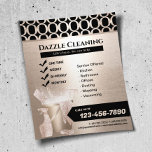 Luxury Gold Geometric Pattern Cleaning Service  Flyer<br><div class="desc">Home Cleaning Service Geometric Gold Pattern Housekeeping Flyers.</div>