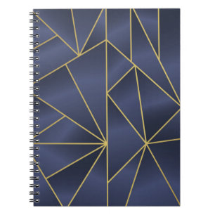 Luxury gold geometric seamless pattern notebook