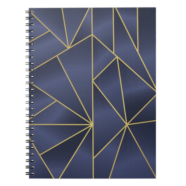Luxury gold geometric seamless pattern notebook (Front)