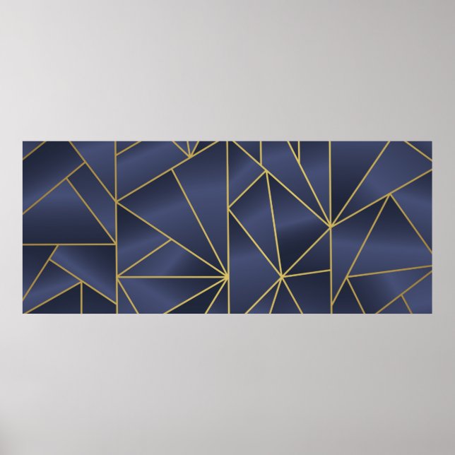 Luxury gold geometric seamless pattern poster (Front)