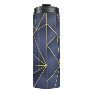 Luxury gold geometric seamless pattern thermal tumbler