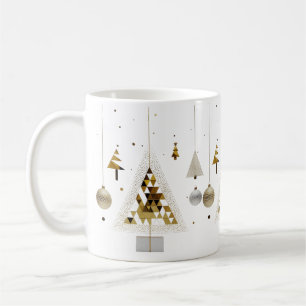 Luxury Gold Geometric Triangle Tree Classic Mug