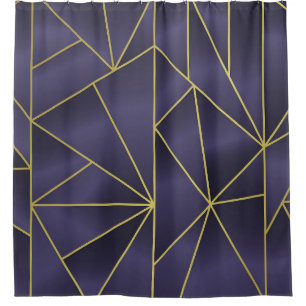 Luxury gold geometric, vintage background. shower curtain