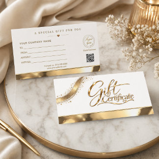 Luxury Gold Gift Certificate – Elegant Metallic