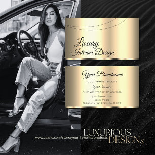 Luxury Gold Glamourous Professional and Simple Business Card