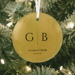 Luxury Gold Glass Ornament For Wedding Celebration