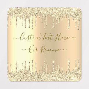 Luxury Gold Glitter Golden Sparkle Drips Your Text