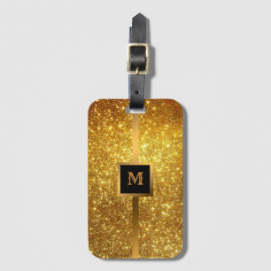 Luxury Gold Glitter Luggage Tag