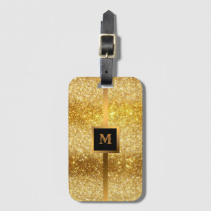Luxury Gold Glitter Luggage Tag