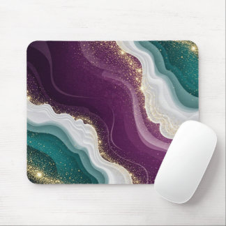 Luxury Gold Glitter Marble Pattern Mouse Mat