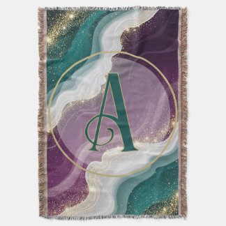 Luxury Gold Glitter Marble Pattern Throw Blanket
