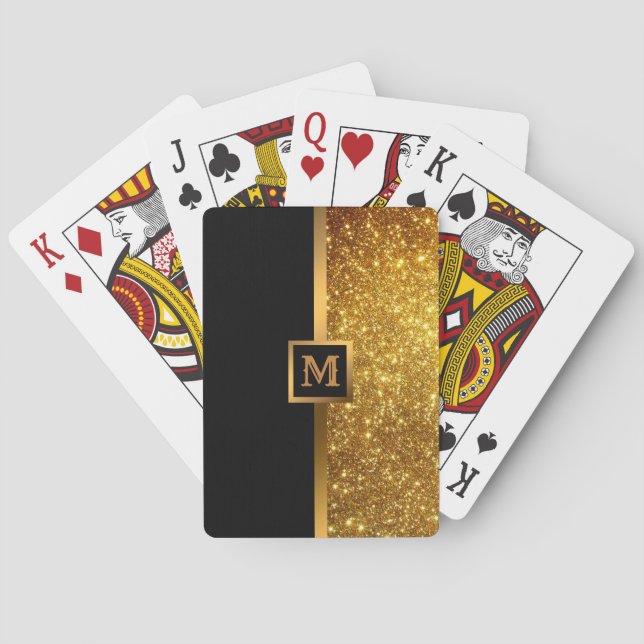 Luxury Gold Glitter Playing Cards (Back)