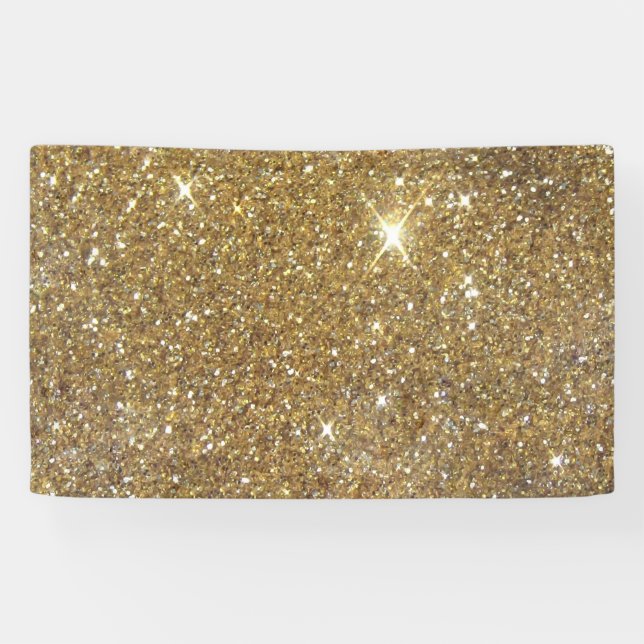 Luxury Gold Glitter - Printed Image Banner (Horizontal)