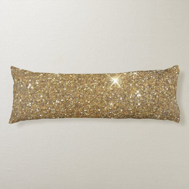 Luxury Gold Glitter - Printed Image Body Cushion (Front)