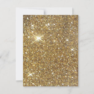 Luxury Gold Glitter - Printed Image Invitation