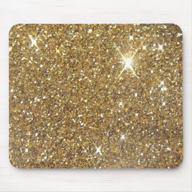 Luxury Gold Glitter - Printed Image Mouse Mat (Front)