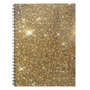 Luxury Gold Glitter - Printed Image Notebook