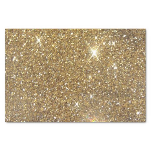 Image of Luxury Gold Glitter - Printed Image Tissue Paper