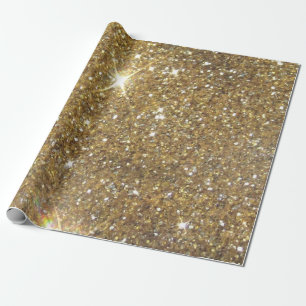 Luxury Gold Glitter - Printed Image Wrapping Paper