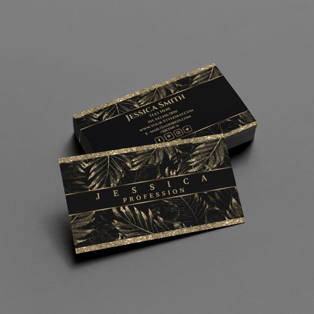 Luxury Gold Glitter professional  Business Card (Creator Uploaded)