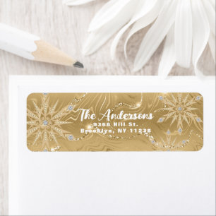 Luxury Gold Glitter Snowflake Diamond