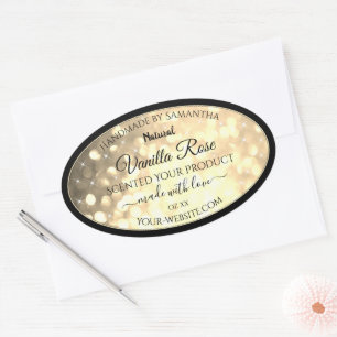 Luxury Gold Glitter Sparkle Stars Product Labels