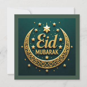 Luxury Gold Green Eid Mubarak