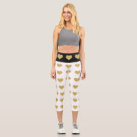 Luxury Gold Hearts On White And Black Pattern