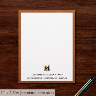 Luxury Gold Initial Business Letterhead