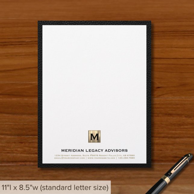 Luxury Gold Initial Letterhead for Business (Creator Uploaded)