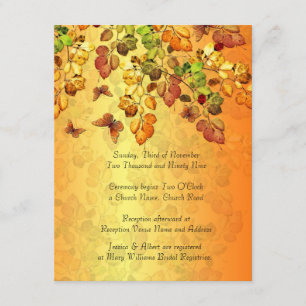 Luxury Gold Leaf Autumn Wedding Invitation