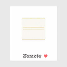 Luxury Gold Line Split Frame Wedding Custom Sticke