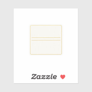 Luxury Gold Line Split Frame Wedding Custom Sticke
