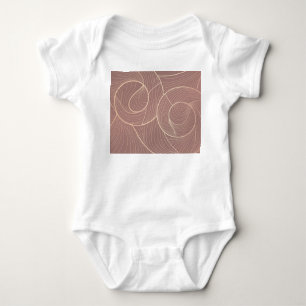 Luxury Gold Lines Pattern Background Baby Bodysuit
