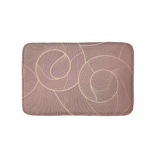 Luxury Gold Lines Pattern Background Bath Mat