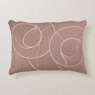 Luxury Gold Lines Pattern Background Decorative Cushion