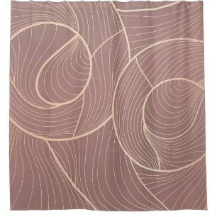Luxury Gold Lines Pattern Background Shower Curtain