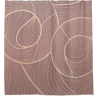Luxury Gold Lines Pattern Background Shower Curtain