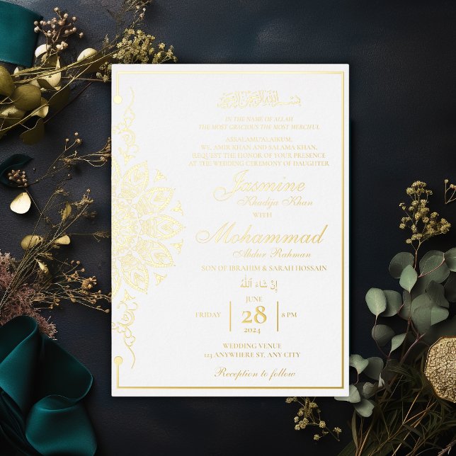 Luxury Gold Mandala Muslim Wedding Nikah (Creator Uploaded)