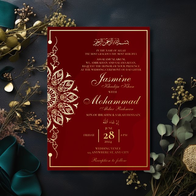 Luxury Gold Mandala Muslim Wedding Nikah (Creator Uploaded)