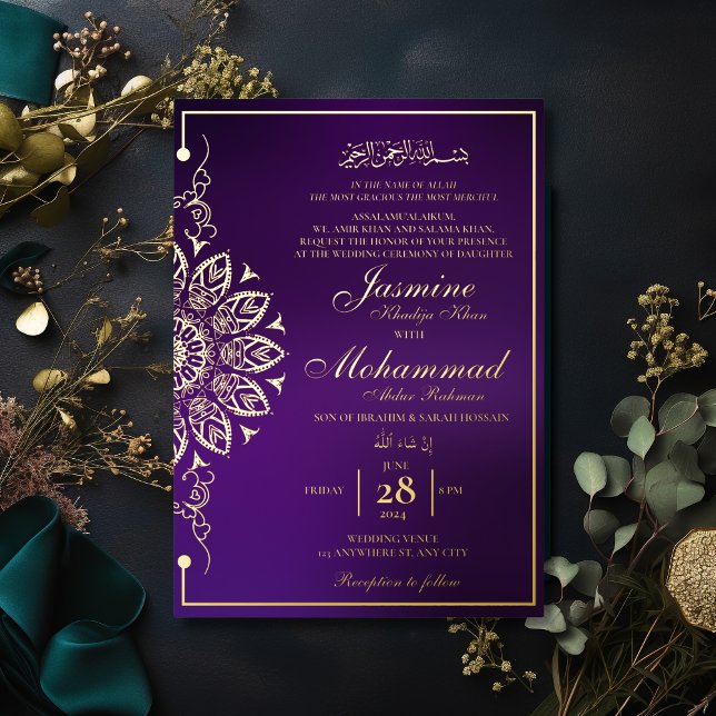 Luxury Gold Mandala Muslim Wedding Nikah (Creator Uploaded)