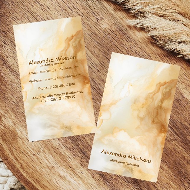 Luxury Gold Marble  Business Card (Creator Uploaded)
